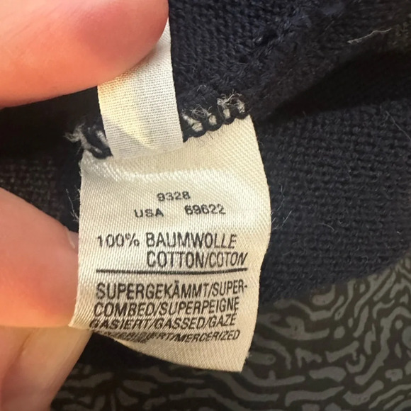 Vintage Marz Munchen Men's 100% Cotton Sweater Navy - Picture 7 of 8